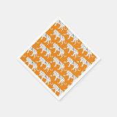 Serviette En Papier Impression de tigre orange (Coin)