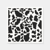 Serviette En Papier Impression de vache noire et blanche (Devant)