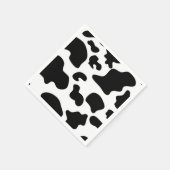Serviette En Papier Impression de vache noire et blanche (Coin)