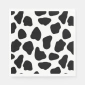 Serviette En Papier Impression de vache noire et blanche (Devant)