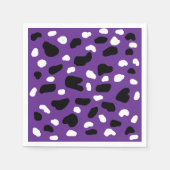 Serviette En Papier Impression De Vache Sur Purple, (Devant)