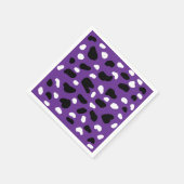 Serviette En Papier Impression De Vache Sur Purple, (Coin)