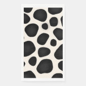 Serviette En Papier Impression de vache tache noire et blanche (Devant)