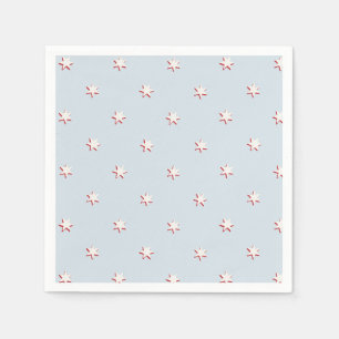 Serviette En Papier Impression d'étoile patriotique, rouge blanc et bl