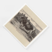 Serviette En Papier Impression du 19e siècle Holstein heifer (Coin)