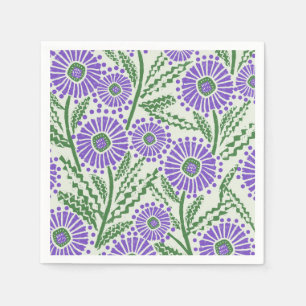 Serviette En Papier Impression en bloc vert et blanc