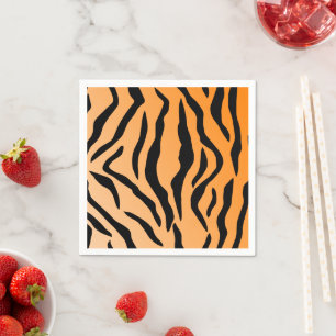 Serviette En Papier Impression Faux Tiger