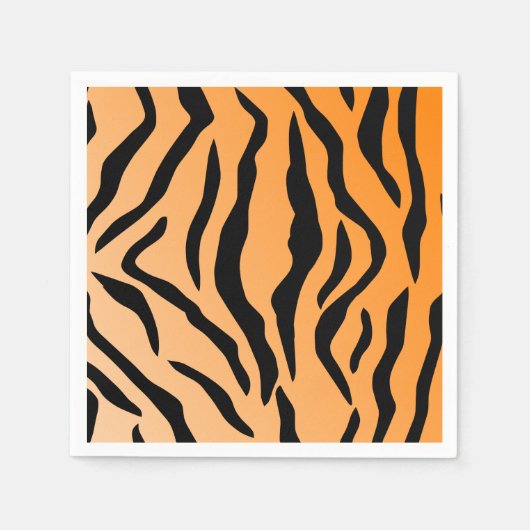 Serviette En Papier Impression Faux Tiger (Devant)