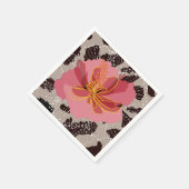 Serviette En Papier Impression Florale Animale Léopard (Coin)
