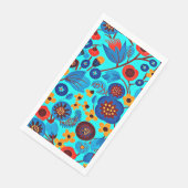 Serviette En Papier Impression florale du patrimoine mexicain (Coin)