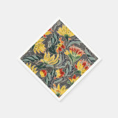 Serviette En Papier Impression florale naturelle biomorphique (Coin)