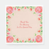 Serviette En Papier Impression florale Pastel (Devant)