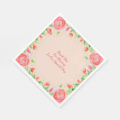 Serviette En Papier Impression florale Pastel (Coin)