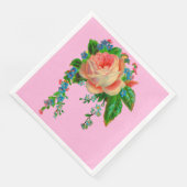 Serviette En Papier Impression florale victorienne (Coin)