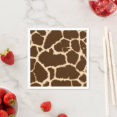Serviette En Papier Impression Girafe (En situation)