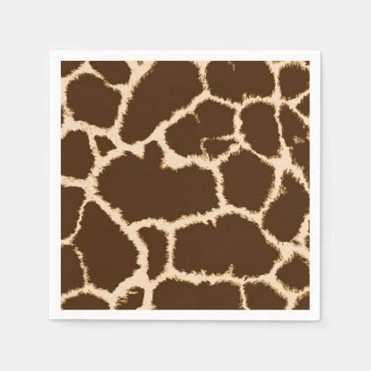 Serviette En Papier Impression Girafe (Devant)