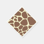 Serviette En Papier Impression Girafe, Girafe Marron, Impression Anima (Coin)