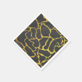 Serviette En Papier Impression Giraffe noir et jaune (Coin)