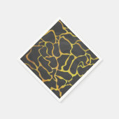Serviette En Papier Impression Giraffe noir et jaune (Coin)