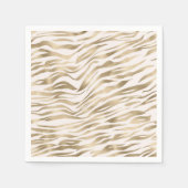 Serviette En Papier Impression Gold Zebra (Devant)