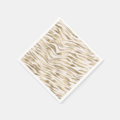Serviette En Papier Impression Gold Zebra (Coin)