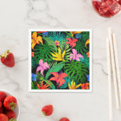 Serviette En Papier Impression hawaïenne (En situation)