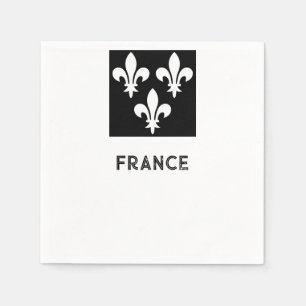 Serviette En Papier Impression héraldique médiévale de France Art mono