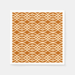 Serviette En Papier Impression kimono, terre cuite et pêche