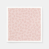 Serviette En Papier Impression léopard en rose (Devant)
