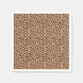 Serviette En Papier Impression léopard orange et marron (Devant)