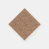 Serviette En Papier Impression léopard orange et marron (Coin)