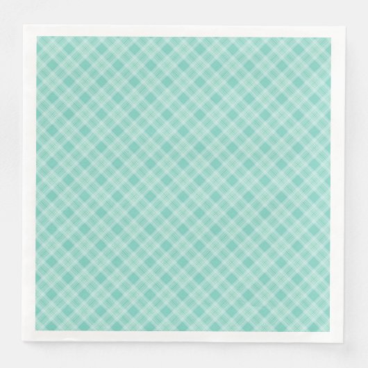 Serviette En Papier Impression motif à damiers transparente (Devant)