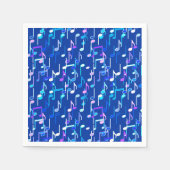 Serviette En Papier Impression musicale - indigo blue, multi (Devant)