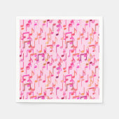 Serviette En Papier Impression musicale - rose, multi (Devant)