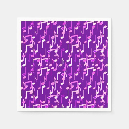 Serviette En Papier Impression musicale - violet violet, multi (Devant)