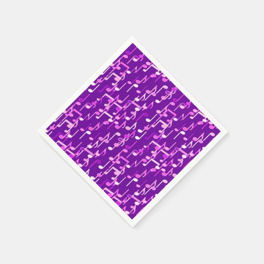 Serviette En Papier Impression musicale - violet violet, multi (Coin)