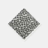Serviette En Papier Impression noire et blanche dalmate (Coin)