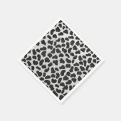 Serviette En Papier Impression noire et blanche dalmate (Coin)