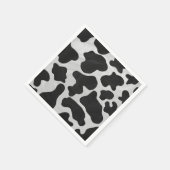 Serviette En Papier Impression noire et blanche de vache (Coin)