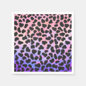 Serviette En Papier Impression noire et rose dalmate (Devant)