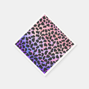 Serviette En Papier Impression noire et rose de Dalmatie