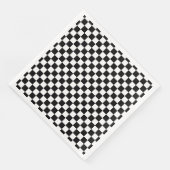 Serviette En Papier Impression numérique des échecs noirs et blancs (Coin)