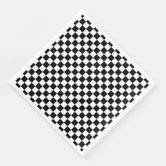 Serviette En Papier Impression numérique des échecs noirs et blancs (Coin)