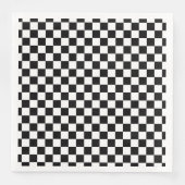 Serviette En Papier Impression numérique des échecs noirs et blancs (Devant)