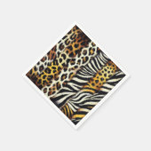 Serviette En Papier Impression peinture mixte animal sauvage (Coin)