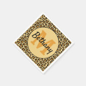 Serviette En Papier Impression personnalisée léopard (Coin)