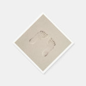 Serviette En Papier Impression pieds nus dans le sable (Coin)