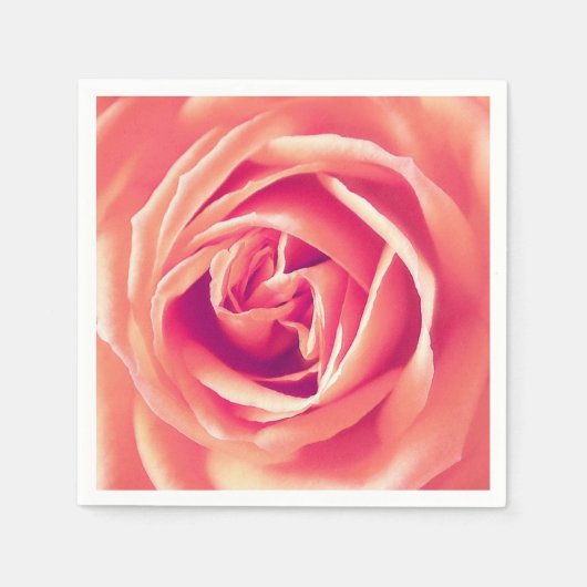 Serviette En Papier Impression rose corail (Devant)