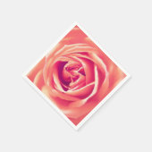 Serviette En Papier Impression rose corail (Coin)