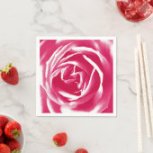 Serviette En Papier Impression rose en satin rose (En situation)